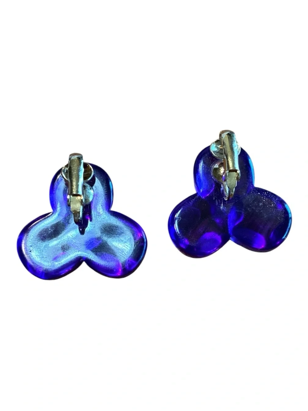 ✨ 3/$15 ✨ Purple Translucent Cluster Clip On Earrings